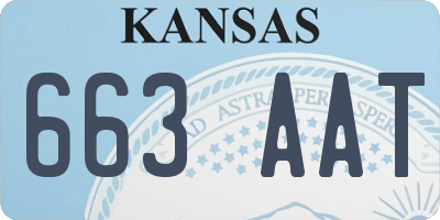 KS license plate 663AAT