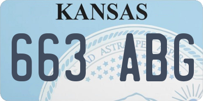 KS license plate 663ABG