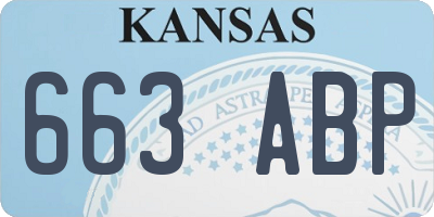 KS license plate 663ABP