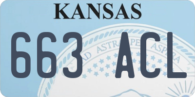 KS license plate 663ACL