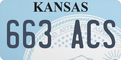 KS license plate 663ACS