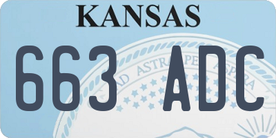 KS license plate 663ADC