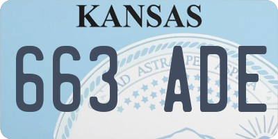 KS license plate 663ADE