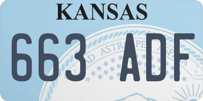 KS license plate 663ADF