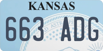 KS license plate 663ADG