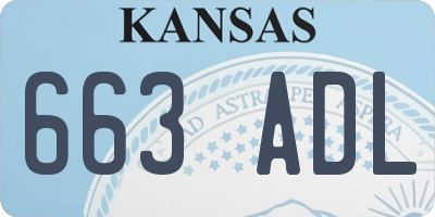 KS license plate 663ADL