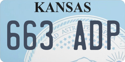 KS license plate 663ADP