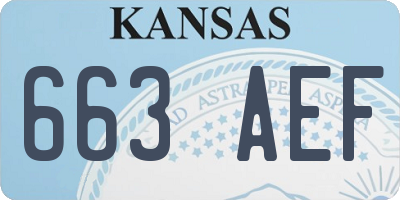 KS license plate 663AEF