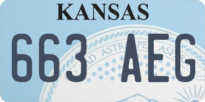KS license plate 663AEG