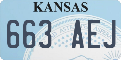 KS license plate 663AEJ