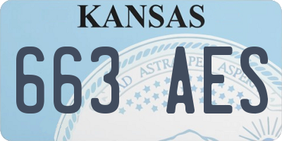 KS license plate 663AES