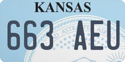 KS license plate 663AEU