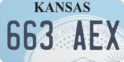 KS license plate 663AEX