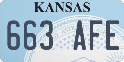 KS license plate 663AFE