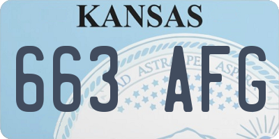 KS license plate 663AFG