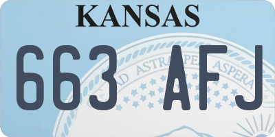 KS license plate 663AFJ