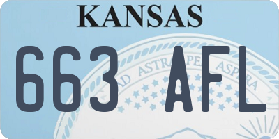 KS license plate 663AFL