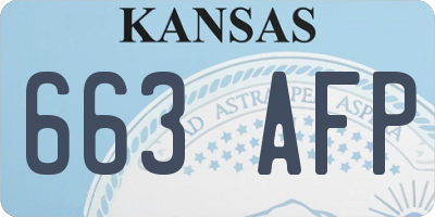 KS license plate 663AFP