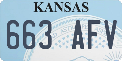 KS license plate 663AFV