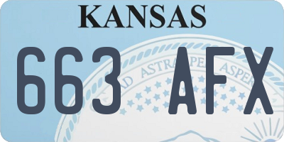KS license plate 663AFX