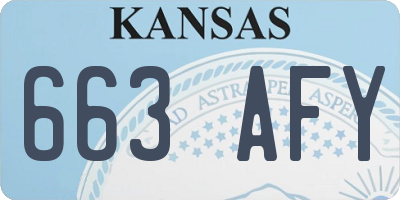 KS license plate 663AFY