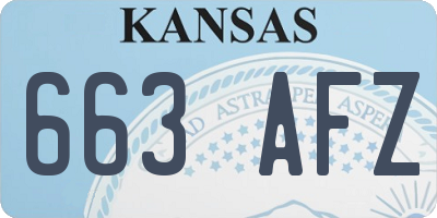 KS license plate 663AFZ