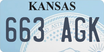 KS license plate 663AGK