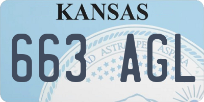 KS license plate 663AGL