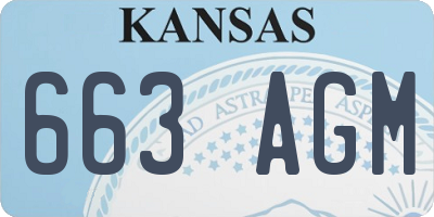 KS license plate 663AGM