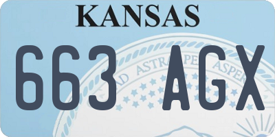 KS license plate 663AGX