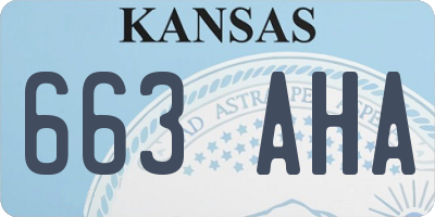 KS license plate 663AHA