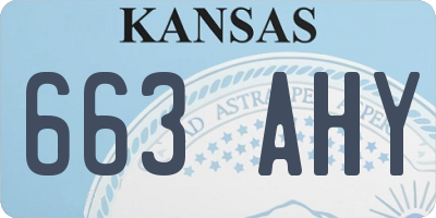 KS license plate 663AHY