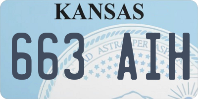 KS license plate 663AIH