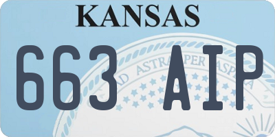 KS license plate 663AIP
