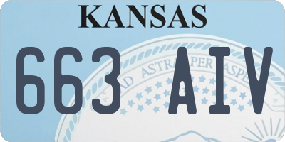 KS license plate 663AIV