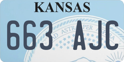 KS license plate 663AJC