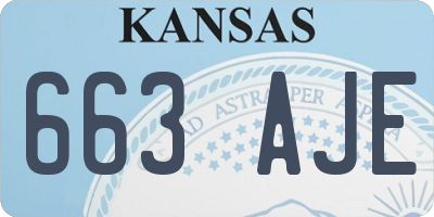 KS license plate 663AJE