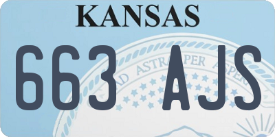 KS license plate 663AJS