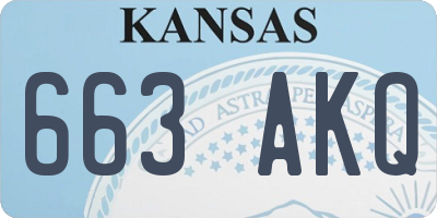 KS license plate 663AKQ