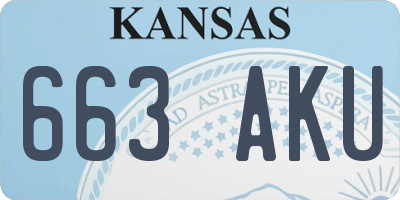 KS license plate 663AKU