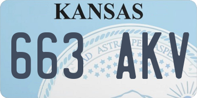 KS license plate 663AKV