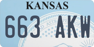 KS license plate 663AKW