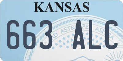 KS license plate 663ALC