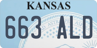 KS license plate 663ALD