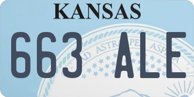 KS license plate 663ALE