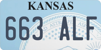 KS license plate 663ALF
