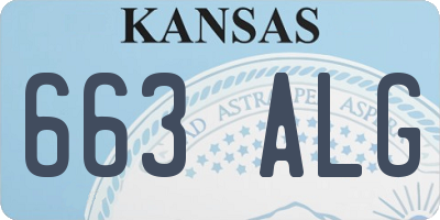 KS license plate 663ALG