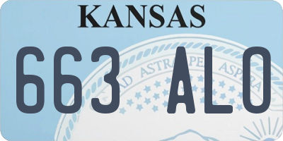 KS license plate 663ALO