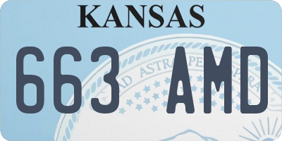 KS license plate 663AMD