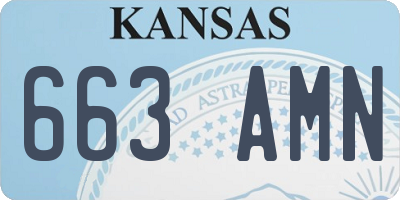 KS license plate 663AMN